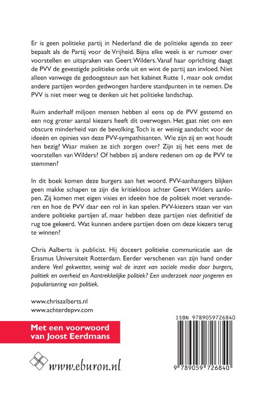 Achterkant van Achter de PVV