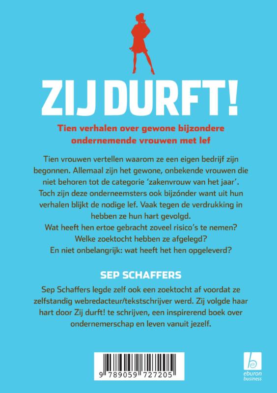 Achterkant van Zij durft!
