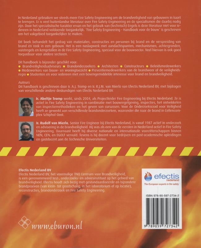 Achterkant van Fire safety engineering