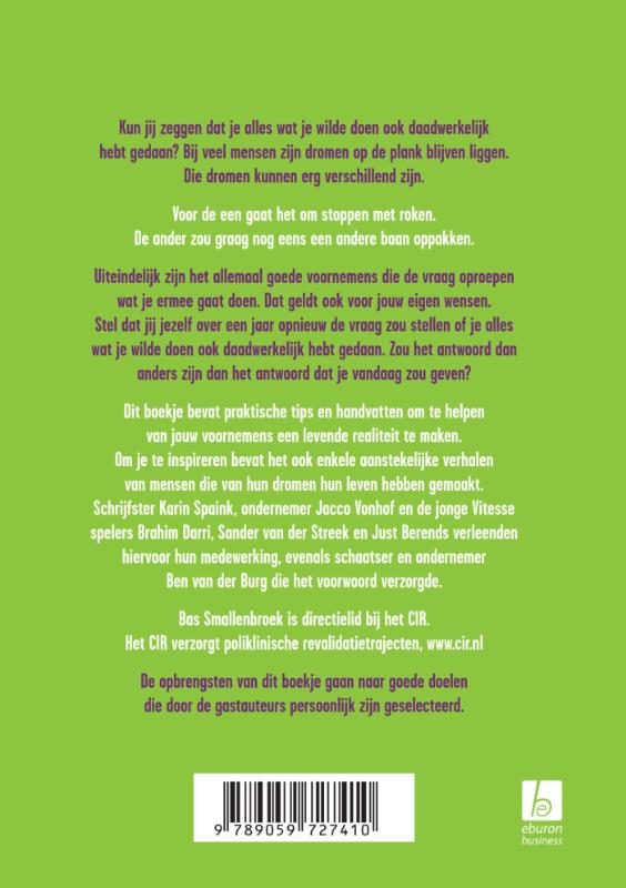 Achterkant van Goede voornemens in uitvoering