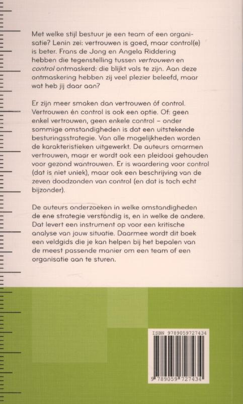Achterkant van Veldgids vertrouwen