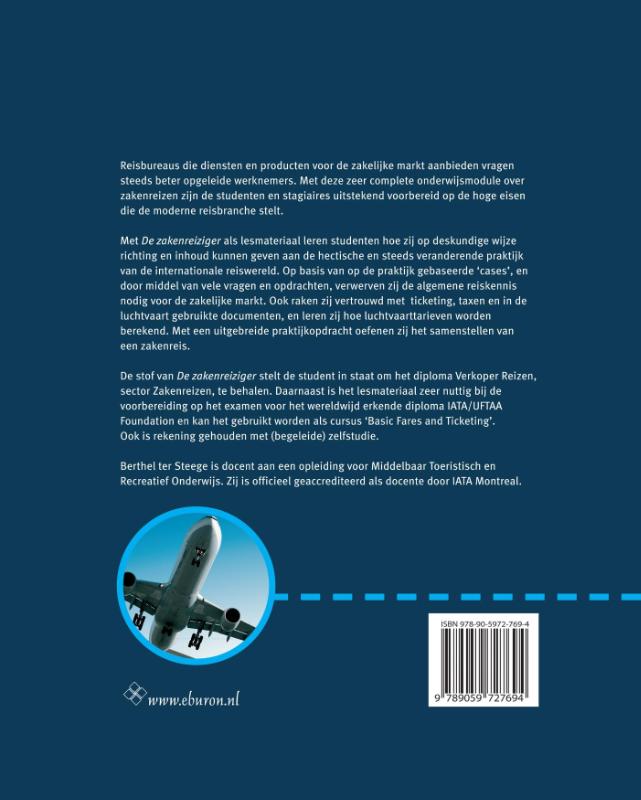 Achterkant van De zakenreiziger