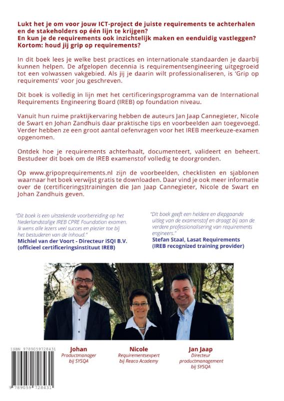 Achterkant van Grip op requirements
