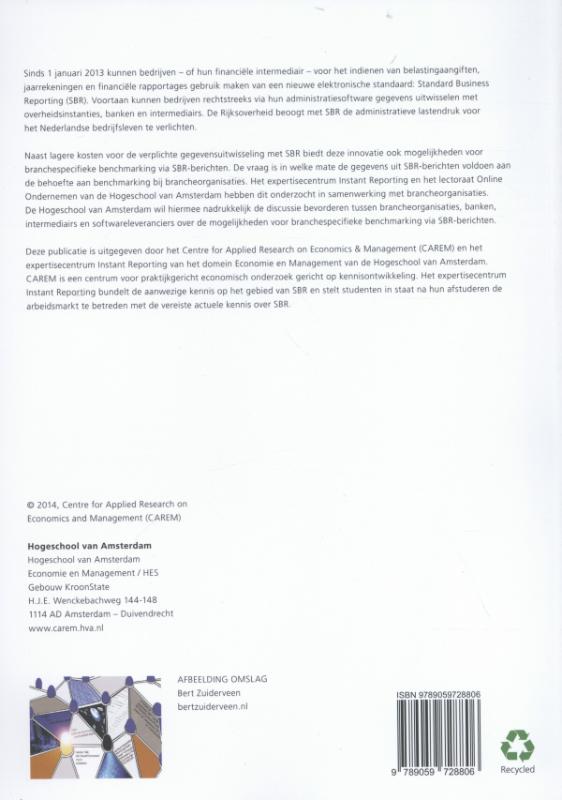 Achterkant van Benchmarken met SBR