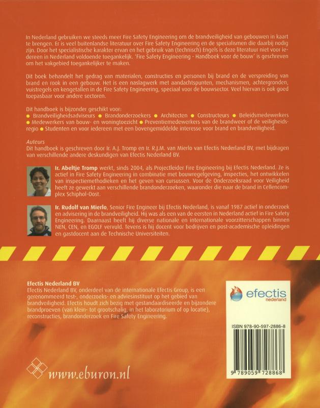 Achterkant van Fire safety engineering