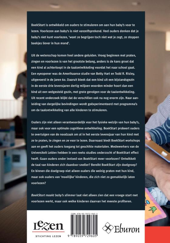 Achterkant van BoekStart maakt baby’s slimmer