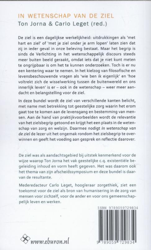 Achterkant van In wetenschap van de ziel