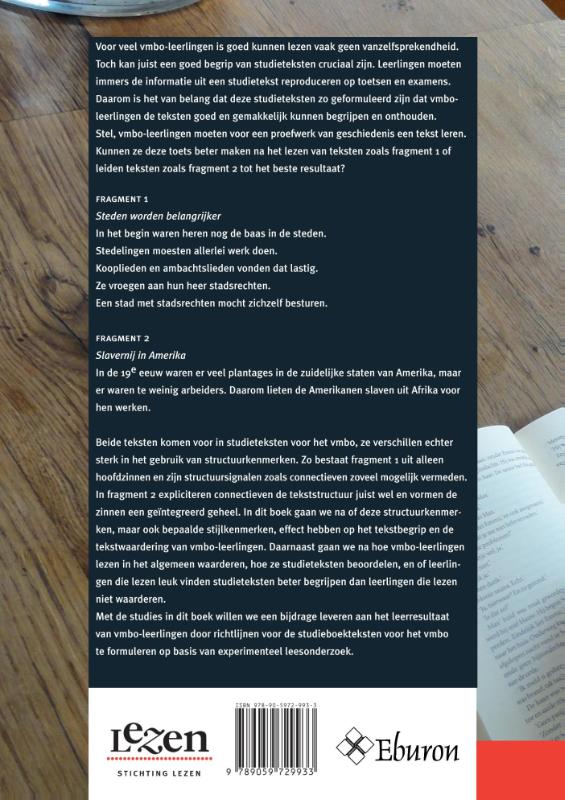 Achterkant van Zwakke lezers, sterke teksten?