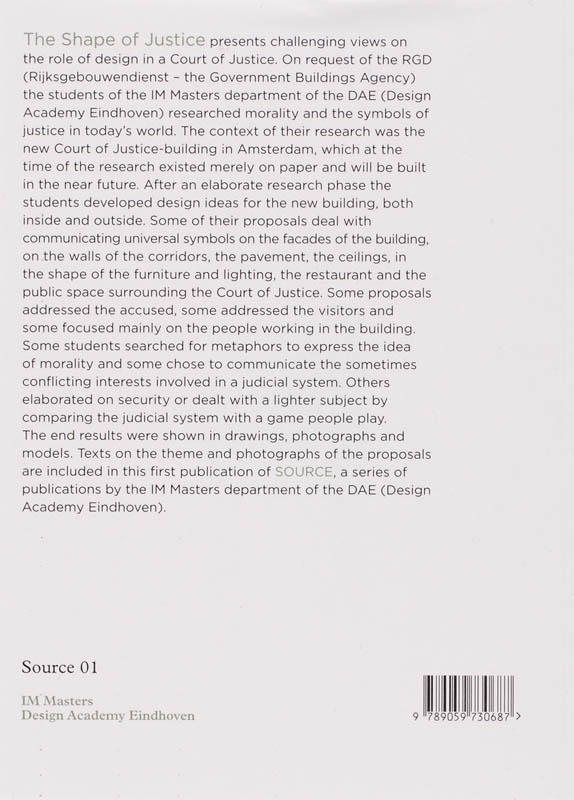 Achterkant van The Shape of Justice