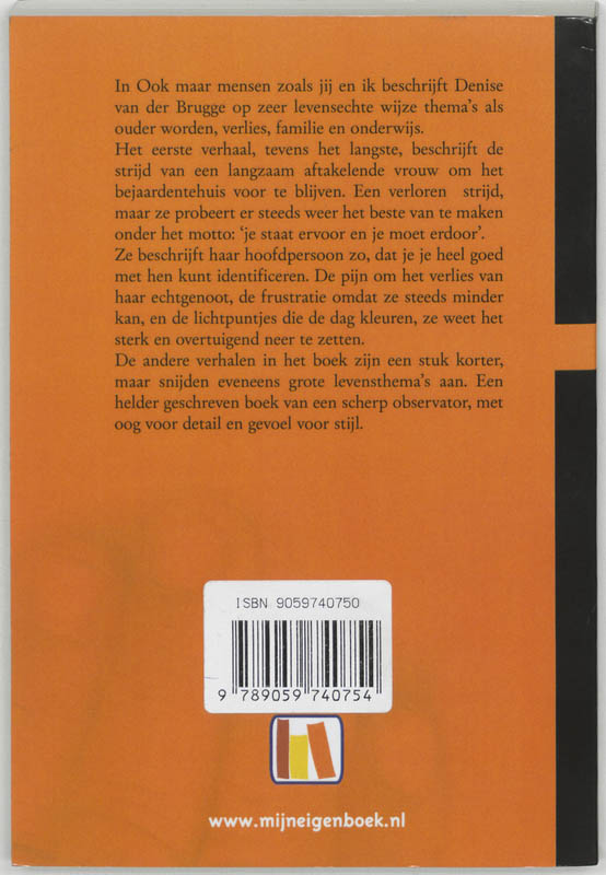 Achterkant van Ook maar mensen zoals jij en ik ...