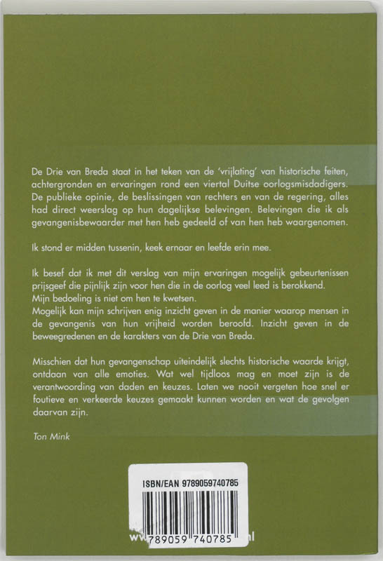 Achterkant van De drie van Breda