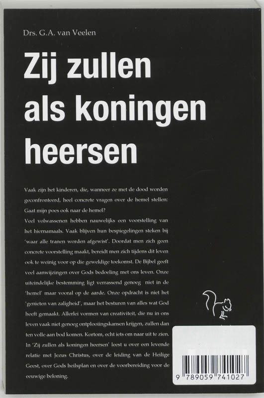 Achterkant van Zij zullen als koningen heersen
