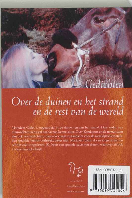 Achterkant van Over de duinen en het strand en de rest van de wereld