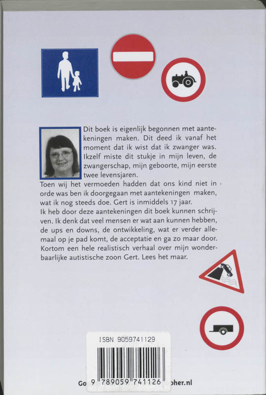 Achterkant van Het leven van mijn autistische zoon Gert
