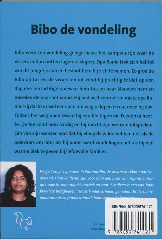 Achterkant van Bibo de vondeling