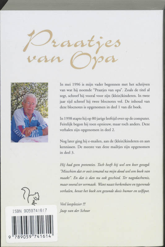 Achterkant van Praatjes van opa