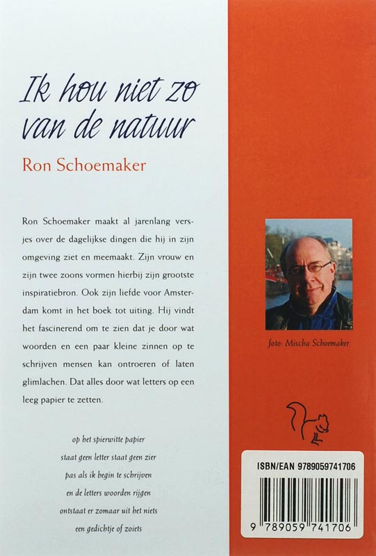 Achterkant van Ik hou niet zo van de natuur