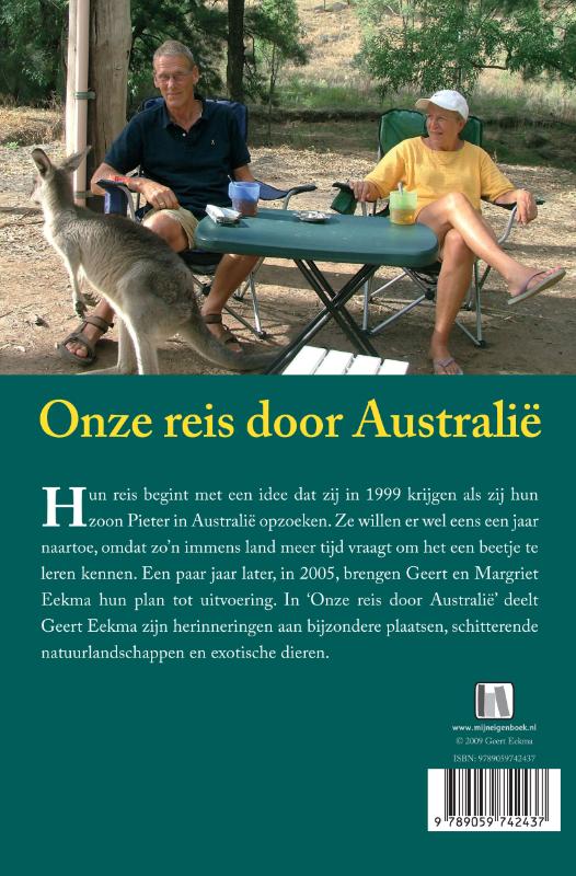 Achterkant van Onze reis door Australië