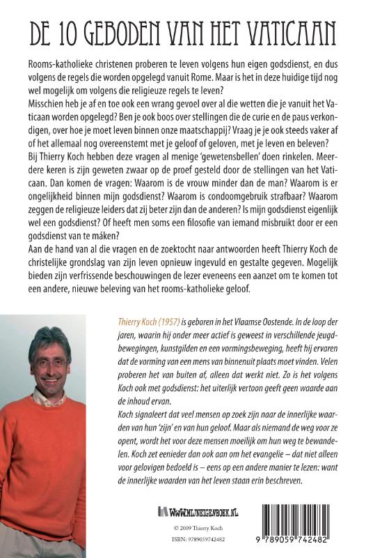 Achterkant van De 10 geboden van het Vaticaan