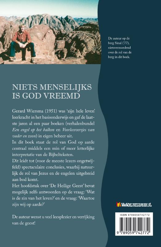 Achterkant van Niets menselijks is god vreemd