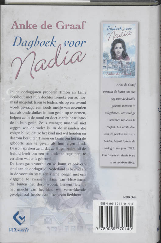 Achterkant van Dagboek voor Nadia