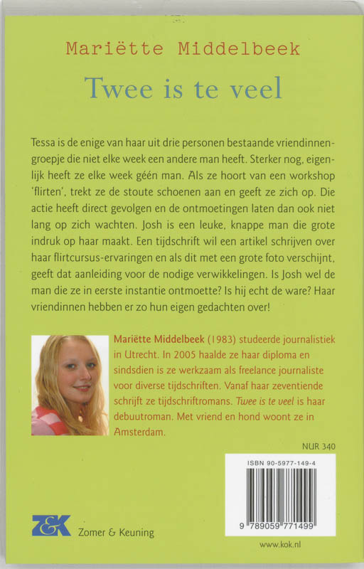 Achterkant van Twee is teveel