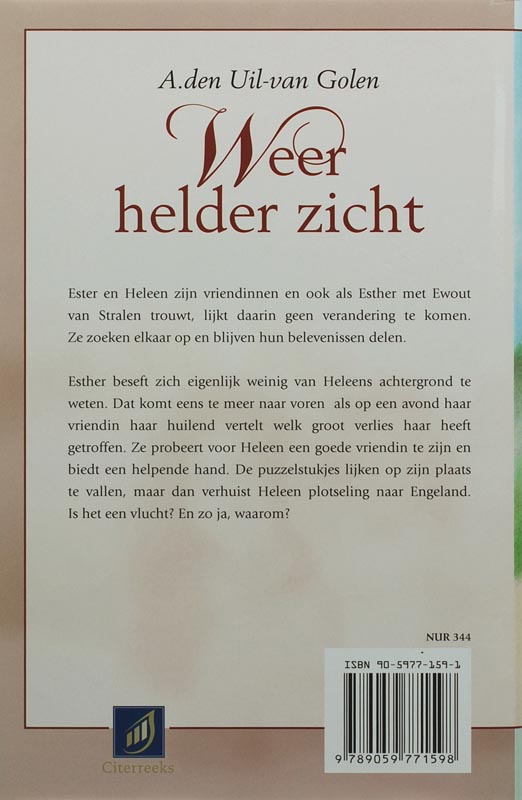 Achterkant van Weer helder zicht