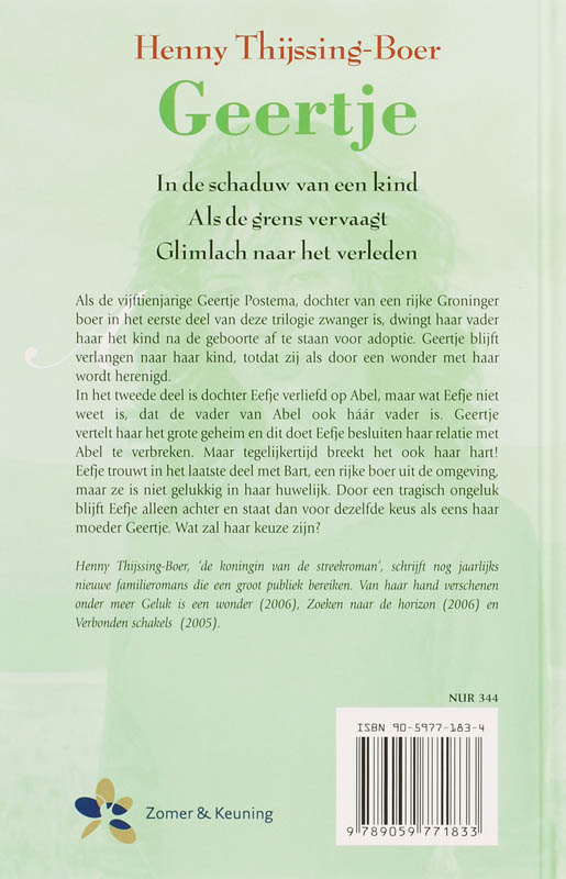 Achterkant van Geertje trilogie