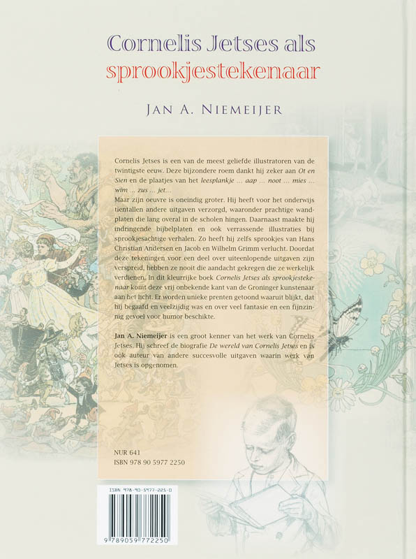 Achterkant van Cornelis Jetses als sprookjestekenaar