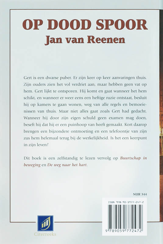 Achterkant van Op dood spoor