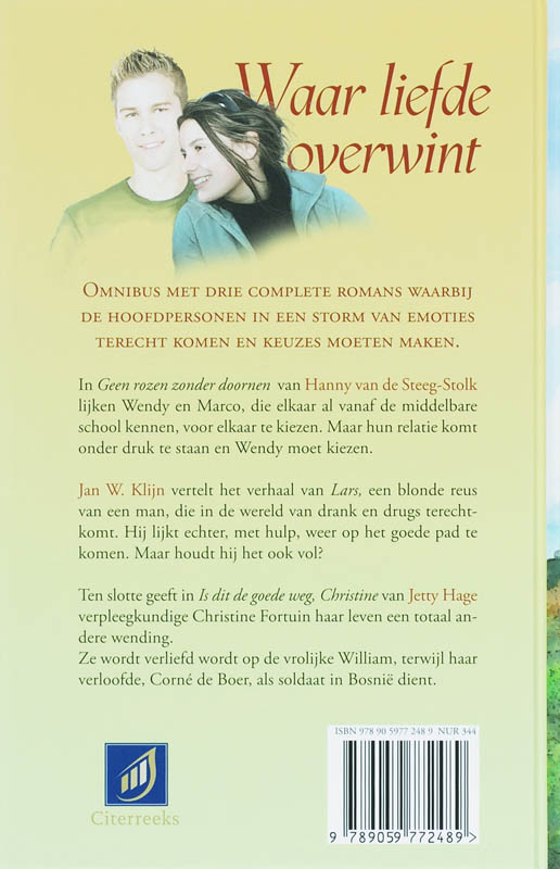 Achterkant van Waar liefde overwint