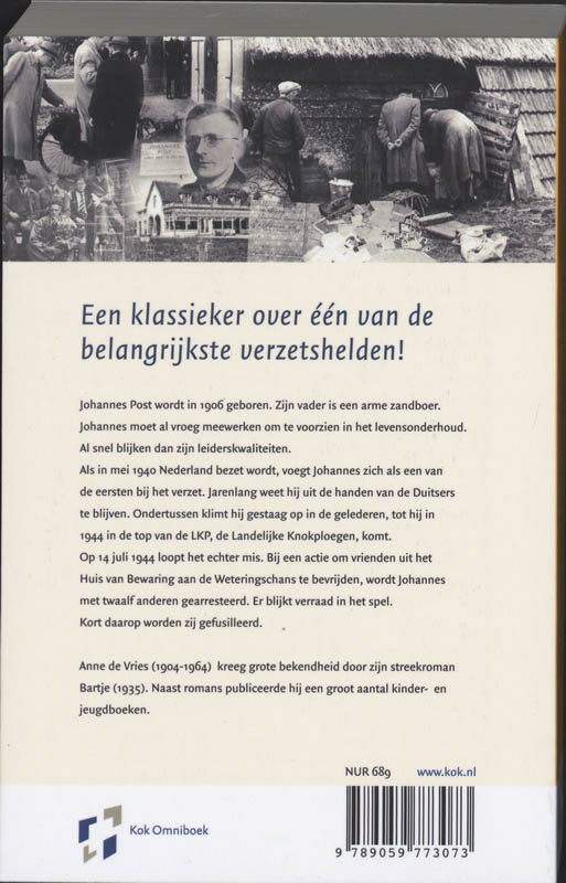 Achterkant van De levensroman van Johannes Post