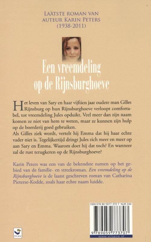 Achterkant van Een vreemdeling op de Rijnsburghoeve
