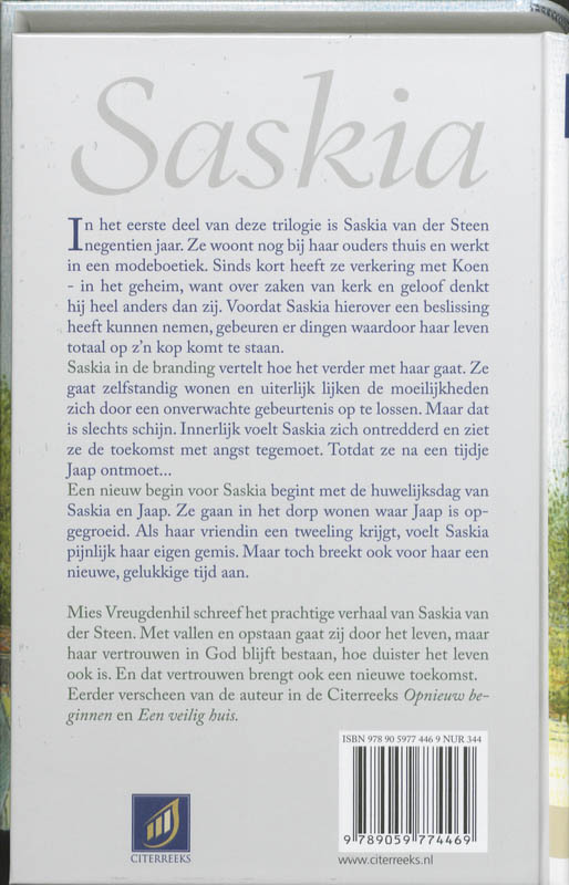 Achterkant van Saskia trilogie