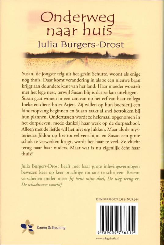 Achterkant van Onderweg naar huis