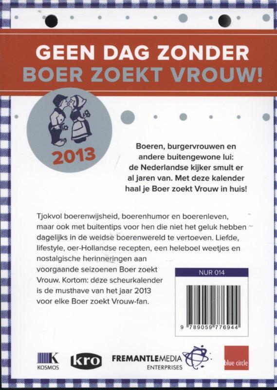 Achterkant van Scheurkalender