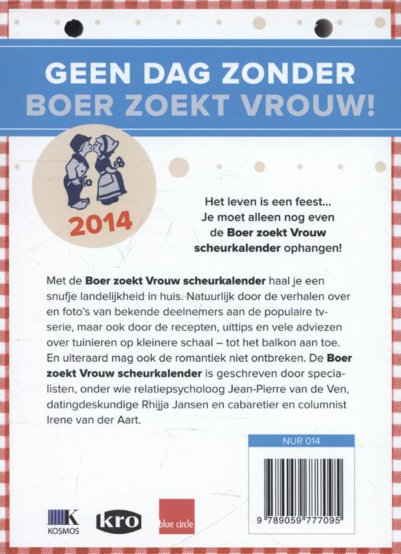 Achterkant van Scheurkalender