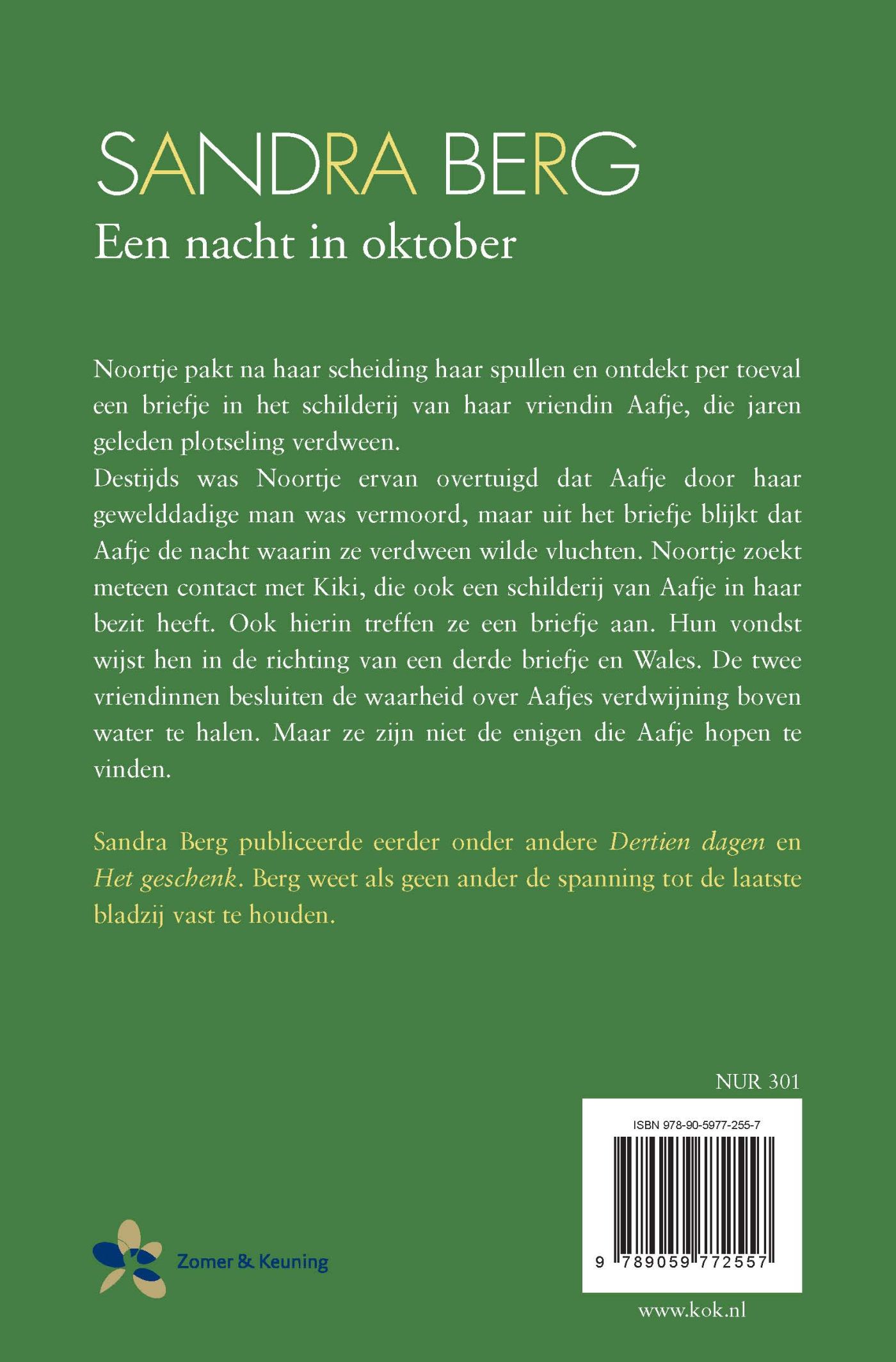 Achterkant van Een nacht in oktober