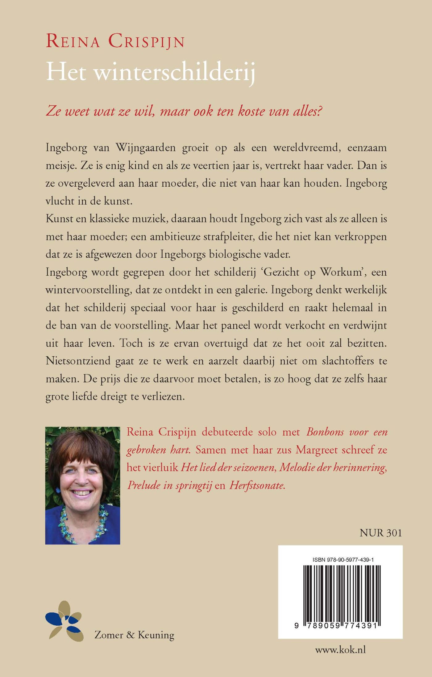 Achterkant van Het winterschilderij
