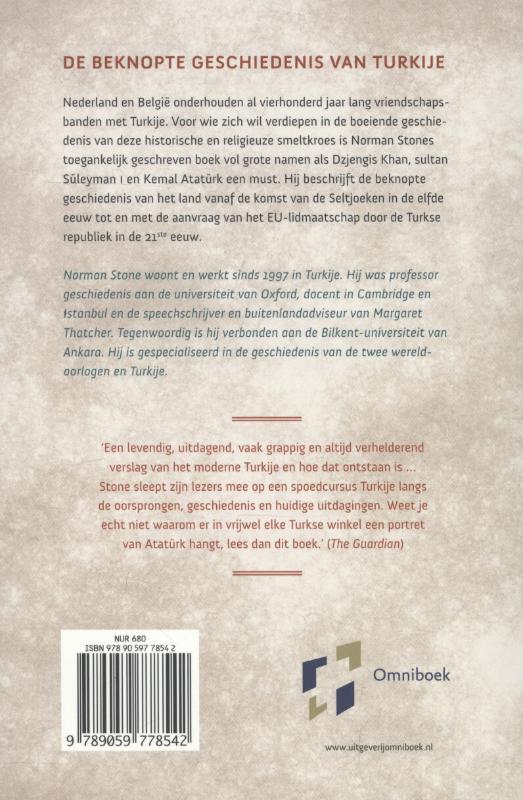 Achterkant van De beknopte geschiedenis van Turkije