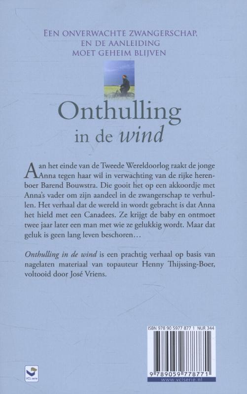 Achterkant van Onthulling in de wind