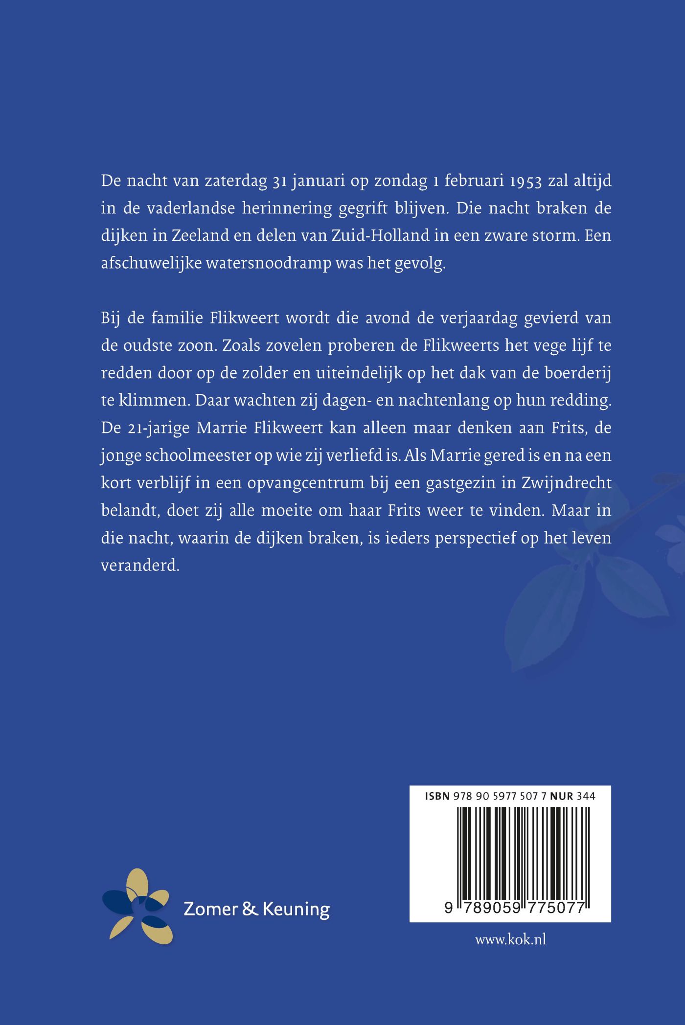 Achterkant van Toen de dijken braken