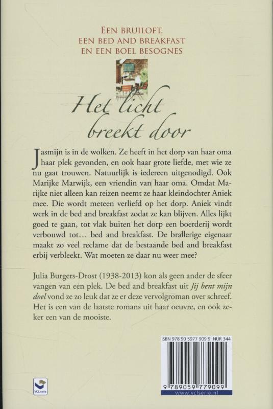 Achterkant van Het licht breekt door