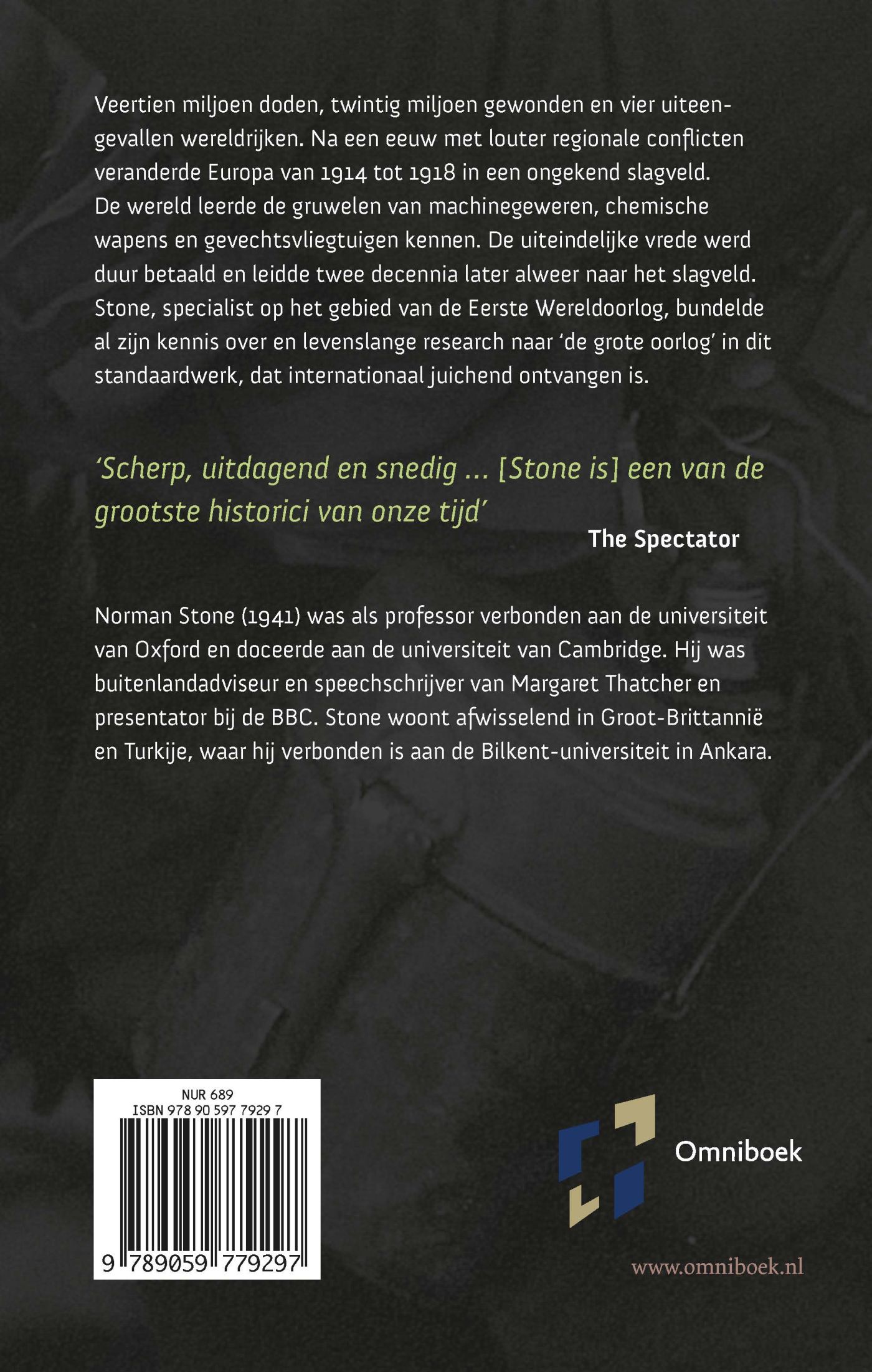 Achterkant van De Eerste Wereldoorlog