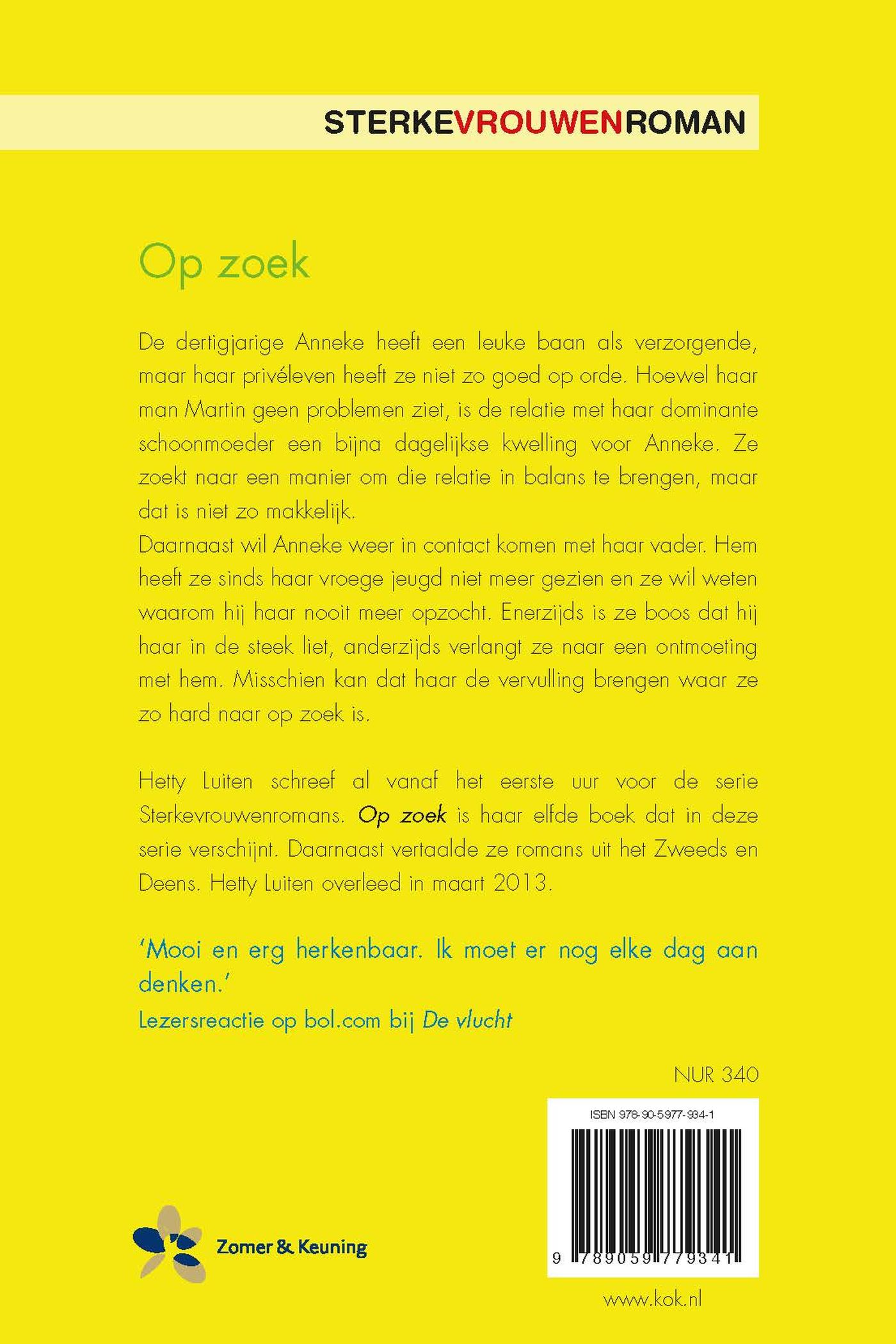 Achterkant van Op zoek
