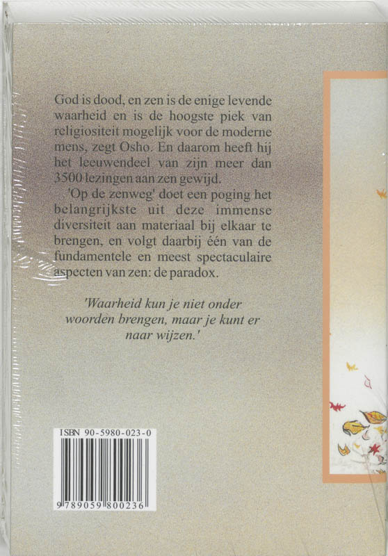 Achterkant van Op de zenweg