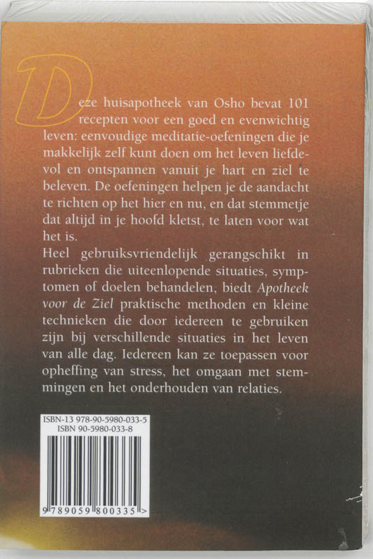 Achterkant van Apotheek voor de ziel
