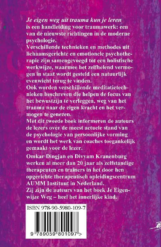 Achterkant van Je eigen weg uit trauma kun je leren