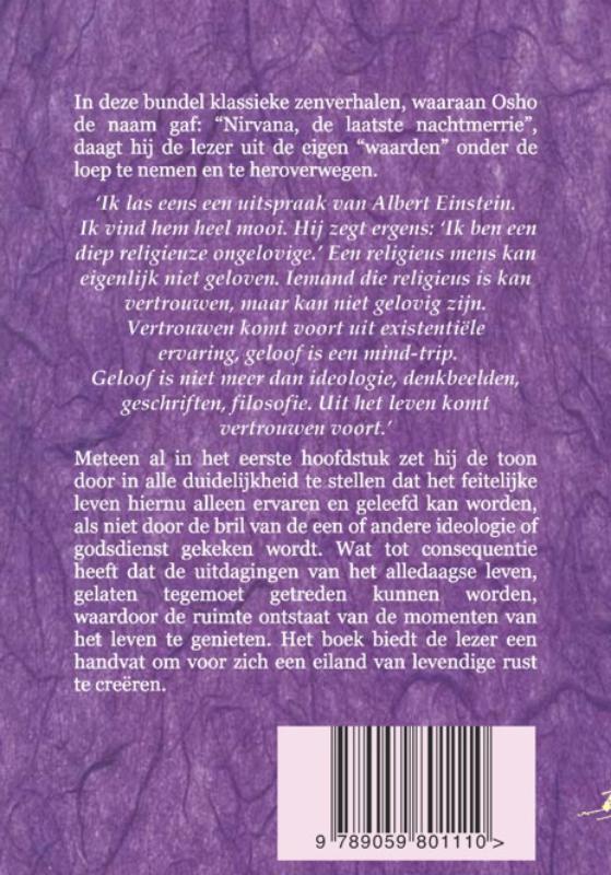 Achterkant van Zen en de religieuze ongelovige
