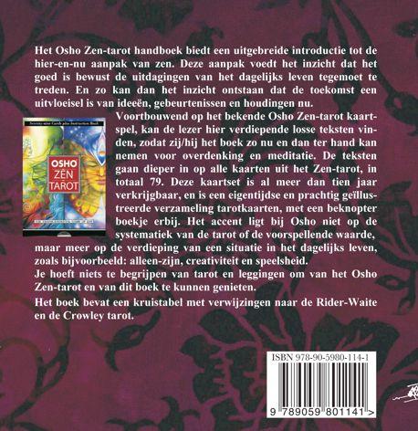 Achterkant van Zen tarot handboek